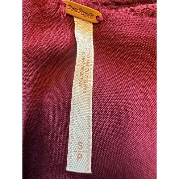 Free People Mohave Plum Embroidered Woven Mini Dress Size Small - Picture 9 of 10